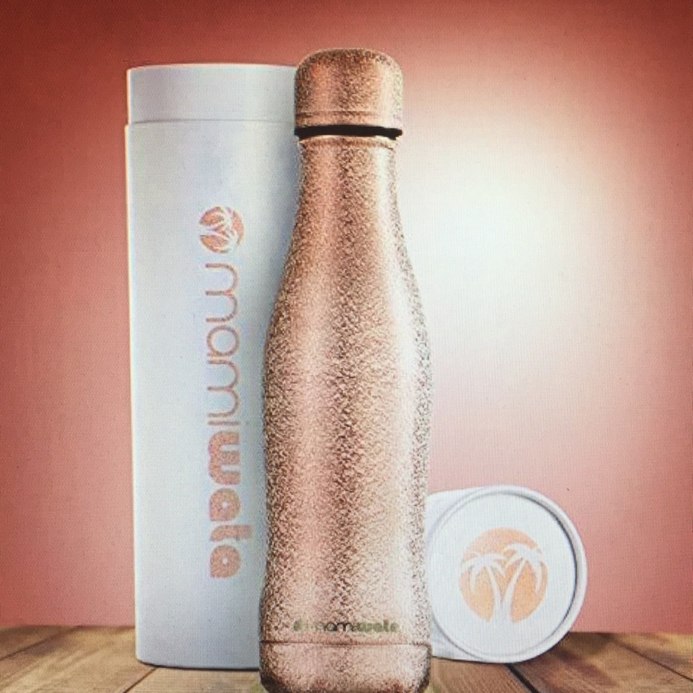 Pink sparkly stainless Steel water bottle